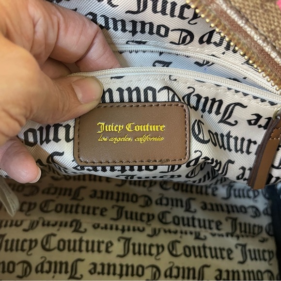 Vintage Y2K Juicy Couture Rose Print Petal Status If The Crown Fits Bowler Bag - Picture 10 of 10